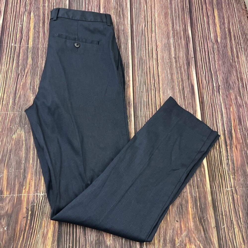 Charles Tyrwhitt Non Iron Slim Fit Navy Blue Cotton Blend Chinos Mens Size 32x32